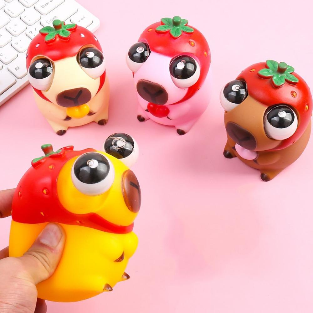Cartoon Capybara Big Eyeball Pinch Doll Funny Capybara Squeeze Ball Toys  Girl Toy