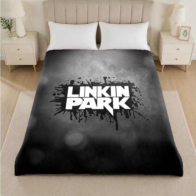Linkin Park Druck Flanelldecke Gemütliche Leichte Plüschdecke für Bett Sofa Haushalt
