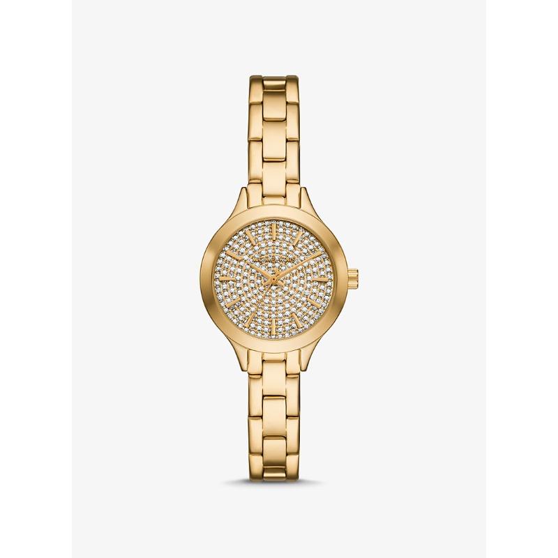 Мини-часы Michael Kors Aspyn с паве, золотистый тон MKO1086 золотой