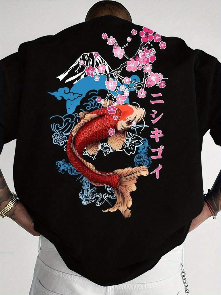 Unisexs Fashionable Printed Loose Fit Short Sleeve Tee Exquisite Design Essential for Summer Easy To Match Showcasing Your Style