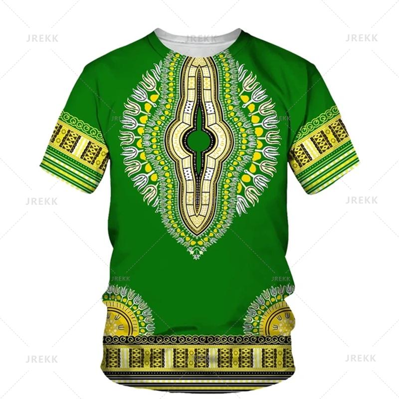 Sommer Harajuku 3D-Druck Afrikanisches Dashiki Ethnische Muster T-Shirt Für Männer Kinder Mode Streetwear T-Shirts Unisex Herrenbekleidung