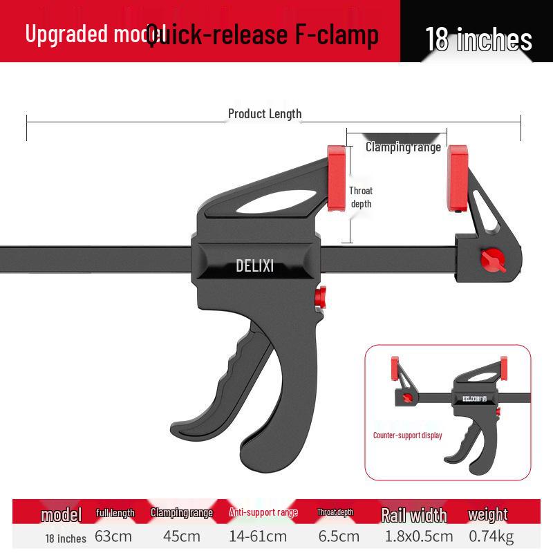 Delixi Heavy-Duty G-Type Quick Fix Woodworking Clamp