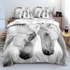 Horses Printed bedding Set Twin Full Queen King Duvet cover Comforter cover set Soft Quilt Pillowcase Animals Bed Linen for gift