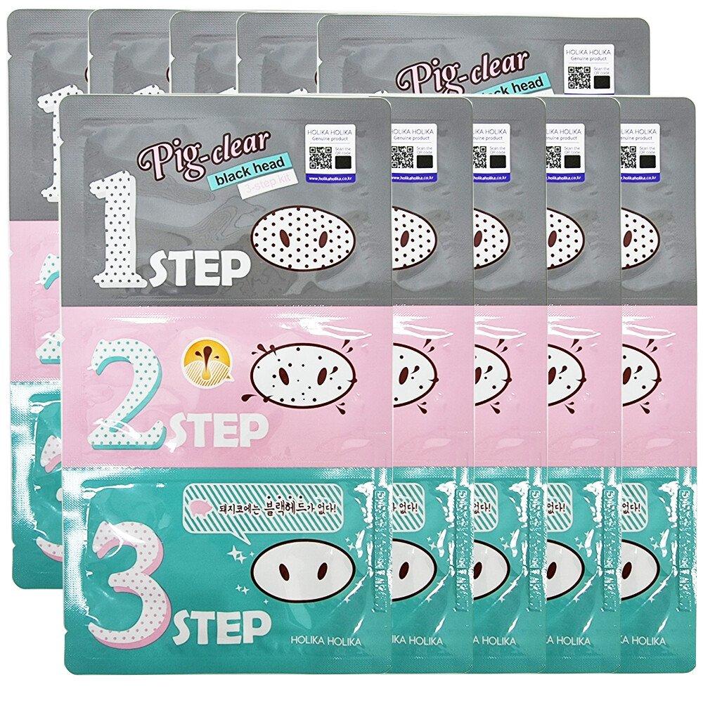 

Holika Holika Pignose Clear Blackhead 3-шаговая маска для носа x10