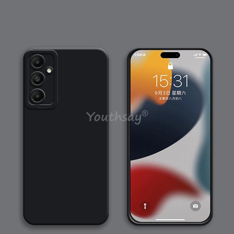 For Samsung Galaxy A35 Case Camera Protector Liquid Silicone Case Samsung A35 A25 A55 Cover Anti-drop Phone Galaxy A35 Case