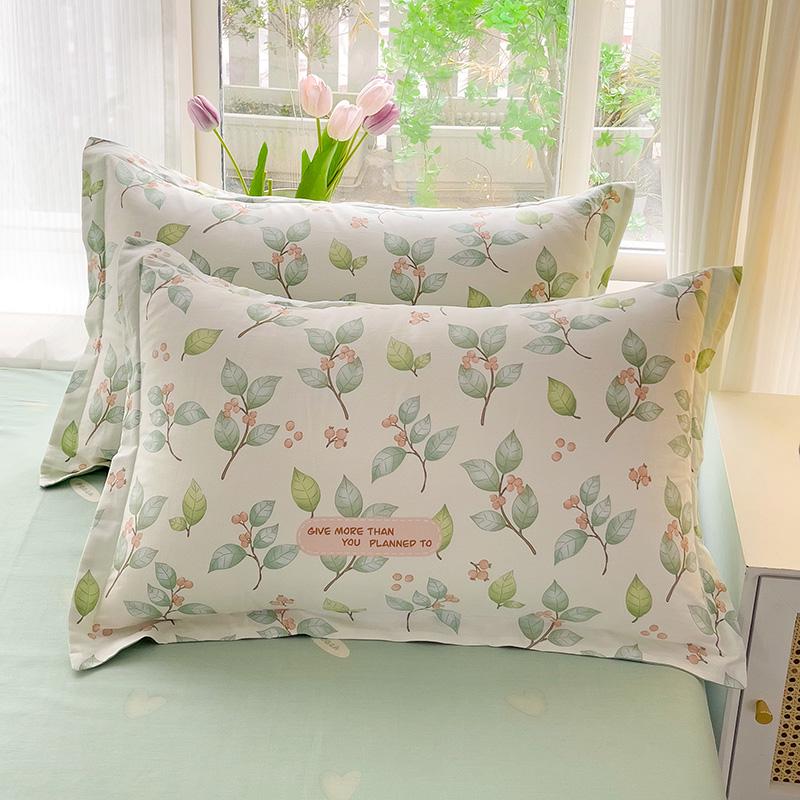 Set of Two Pure Cotton Pillowcases, 48x74cm - Pillow Core Covers [Pair Only]