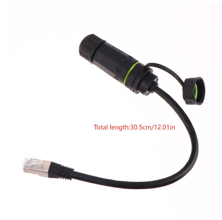 Rj45 8P8C Vanntett Nettverk Gjennomgangshode Kontakt Rj45 Hann til Hunn Adapter Skjøteledning