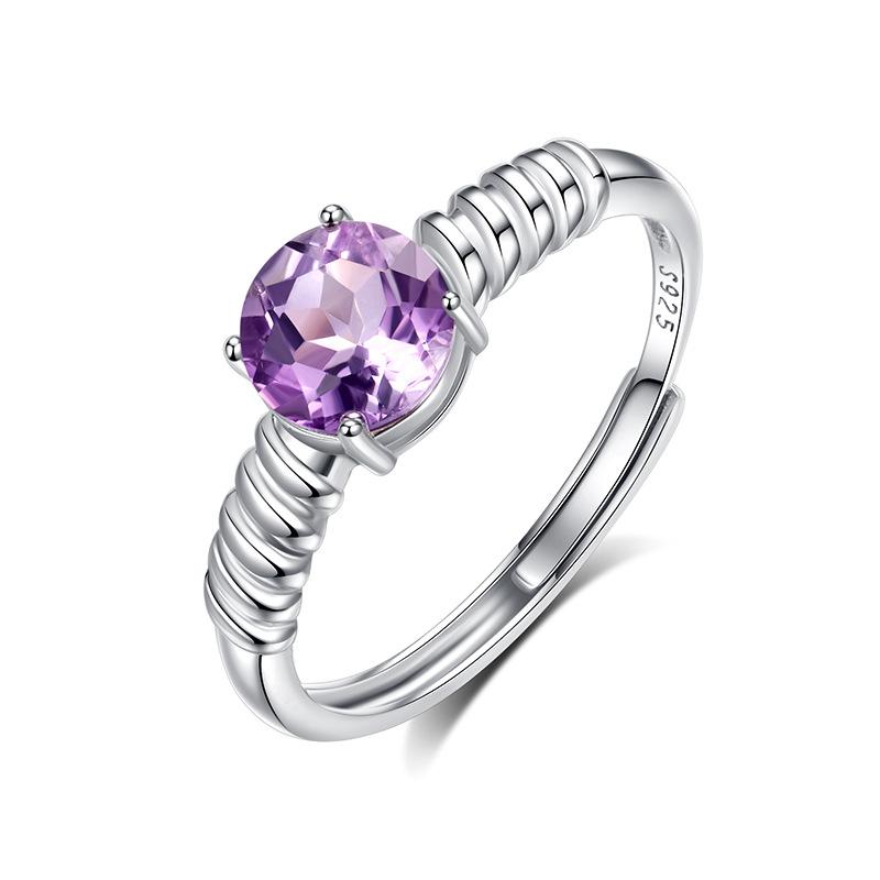 S925 sterling silver ring women's light luxury luxury crystal peridot fashion ring