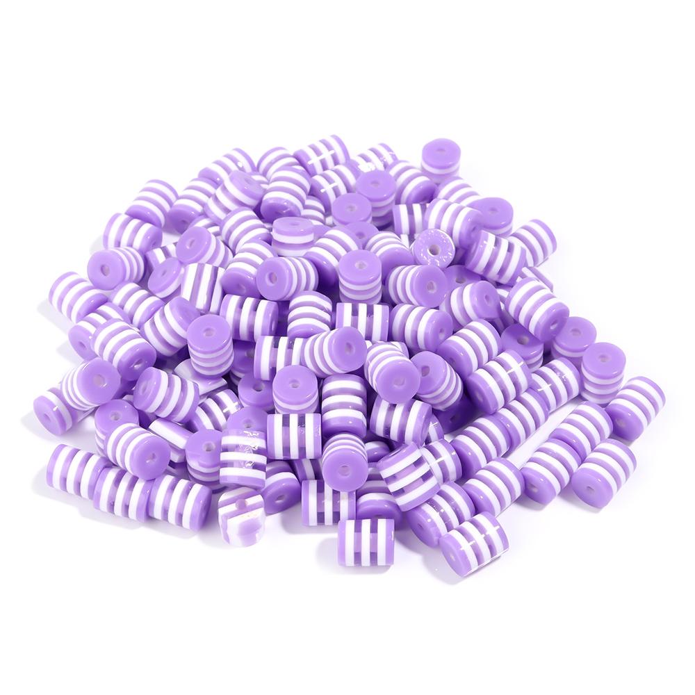 100pcs/Lot 8mm Resin Barrel Beads Rainbow Loose Space Beads For Jewelry Making Accessories DIY Bracelet Necklace Wholesale