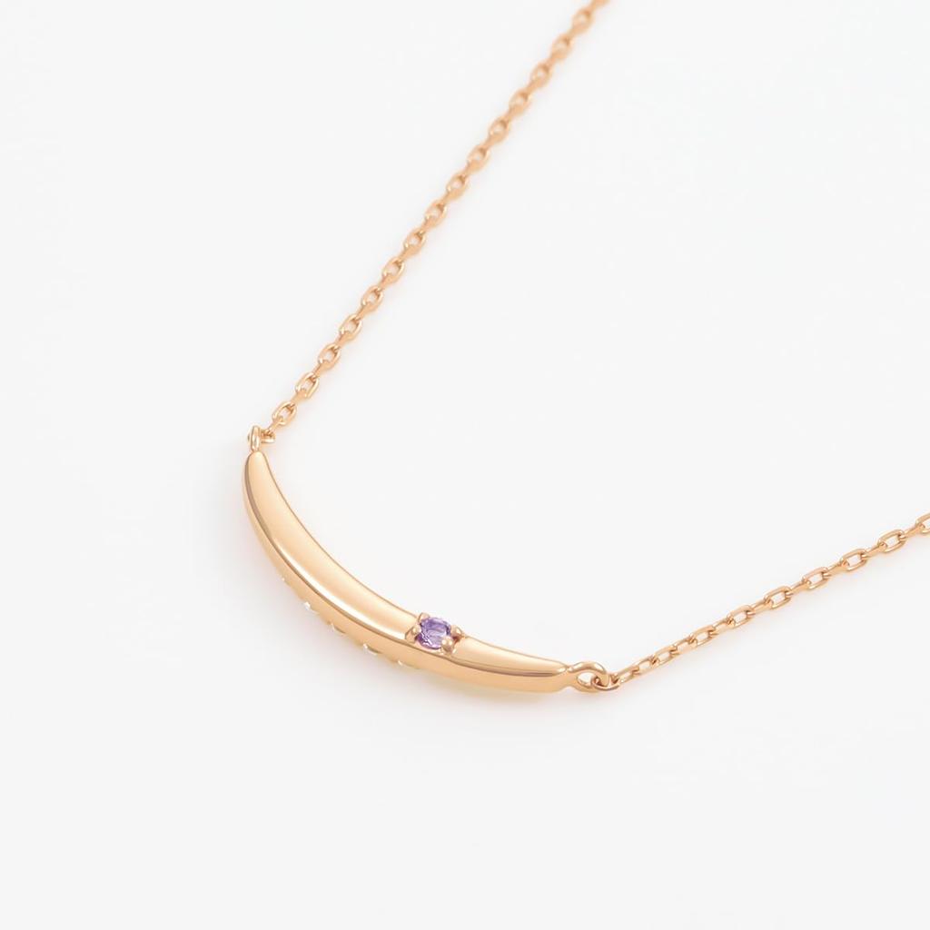 February Birthstone Silver Necklace 112434121912 4℃