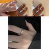 Contemporary S925 Silver Open Mobius Ring For Ladies Artistic Geometric Adjustable Design