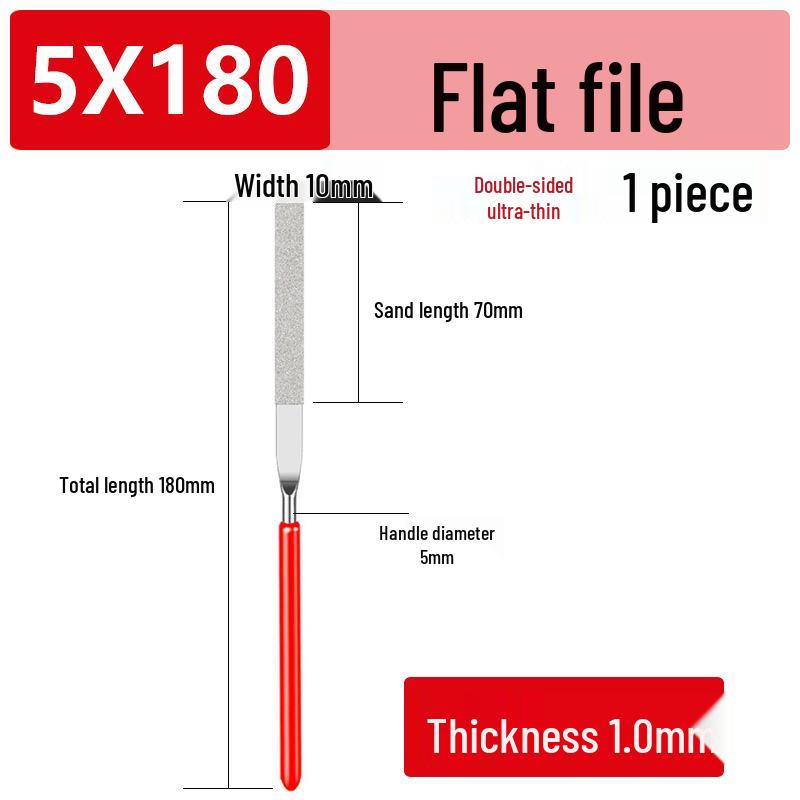 Nickel-Plated Diamond Files: Flat, Round, Square & Cylindrical