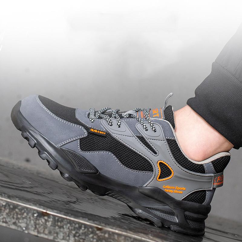 Męskie modne oddychające buty ochronne stalowe nakładki na palce buty robocze na zewnątrz pracownik izolacja sneakersy elektryk buty ochronne