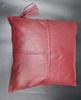 Lambskin LEATHER PILLOW Cover BURGUNDY, Leather Sofa Cushion Cover, Leather Couch Cushion Cover Burgundy Leather Pillow, Throw Leather Cover