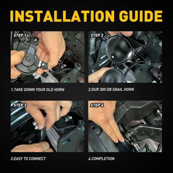 300DB Super Train Horn For Trucks SUV Car Boat Motorcycles Vehicle Universal EOA