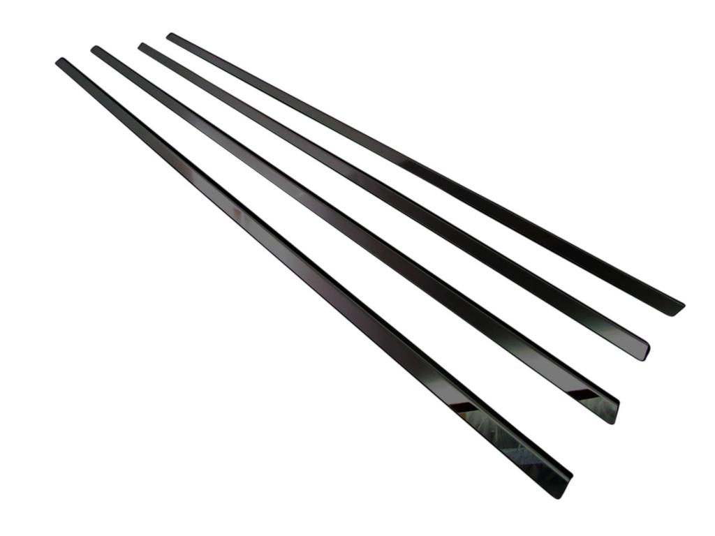 BRIGHTZ Vanguard ACA GSA 30 Series Ultra Mirror Black Plated Stainless Steel Window Moulds Vanguard 4880 (4-Piece Set) [WIN-BLA-030]