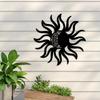 1pc Metal Sun and Moon Art Wall Decor - Elegant Sun and Moon Sign - Iron Art Silhouette - Unique Metal Wall Hanging for Home