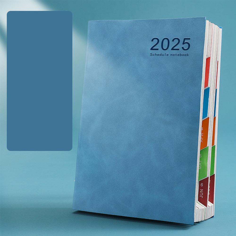 

Список дел 2025 Ежедневник А5 Утолщенный Планировщик Расписания Блокнот Канцелярские товары синий