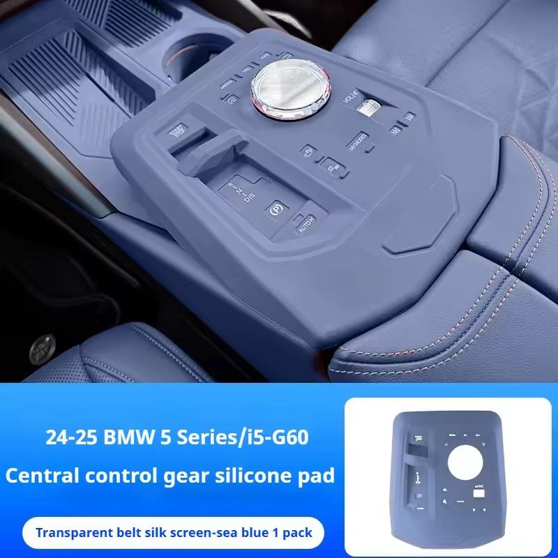 

For BMW New5 Series i5G60 530 525 2025-2025 Car Central Control Panel Silicone Pad Gear Shift Button Waterproof Protective Cover