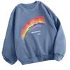 Men's Trendy Loose-Fit Hoodless Sweatshirt - Hong Kong Style, Fleece-Lined, Spring & Autumn, Round Neck, Couple's Pullover.