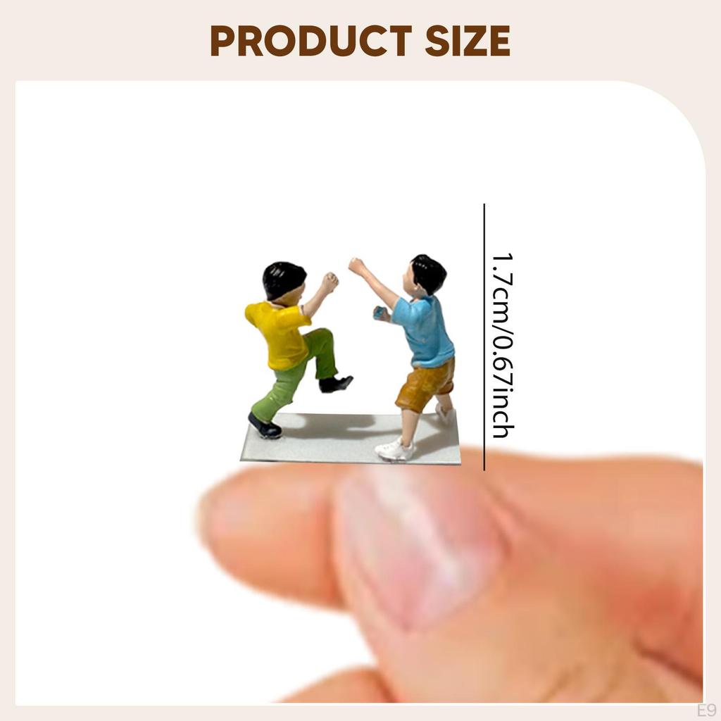 1/64 Miniature Figure Human :64 Scale Trendy Hand Painted Tiny People Figurine for Mini