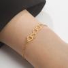 Sweet Hollow Heart Charm Bracelet Stainless Steel Gold Women Bracelets Jewelry Mother's Day Gift