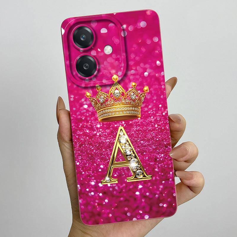 For Oppo A60 5G Case Silicon Crown Letter Shockproof Coque For OPPO A3 5G CPH2683 Cover For OPPO A3X A 3X A40 A40m 4G Phone Case