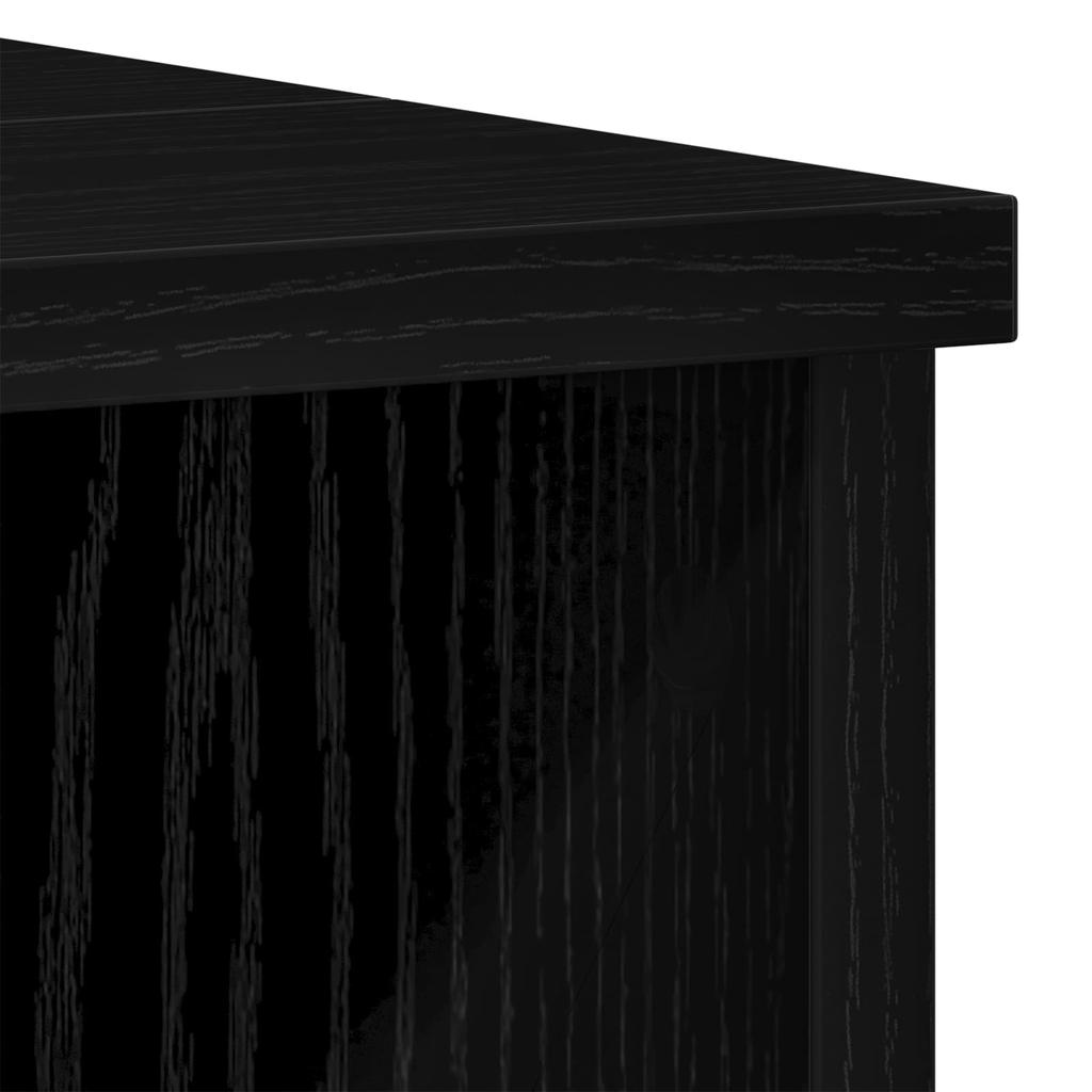 Bathroom Furniture Set with Shelf 3 Pcs Black 30 X 30 X 179.5 Cm