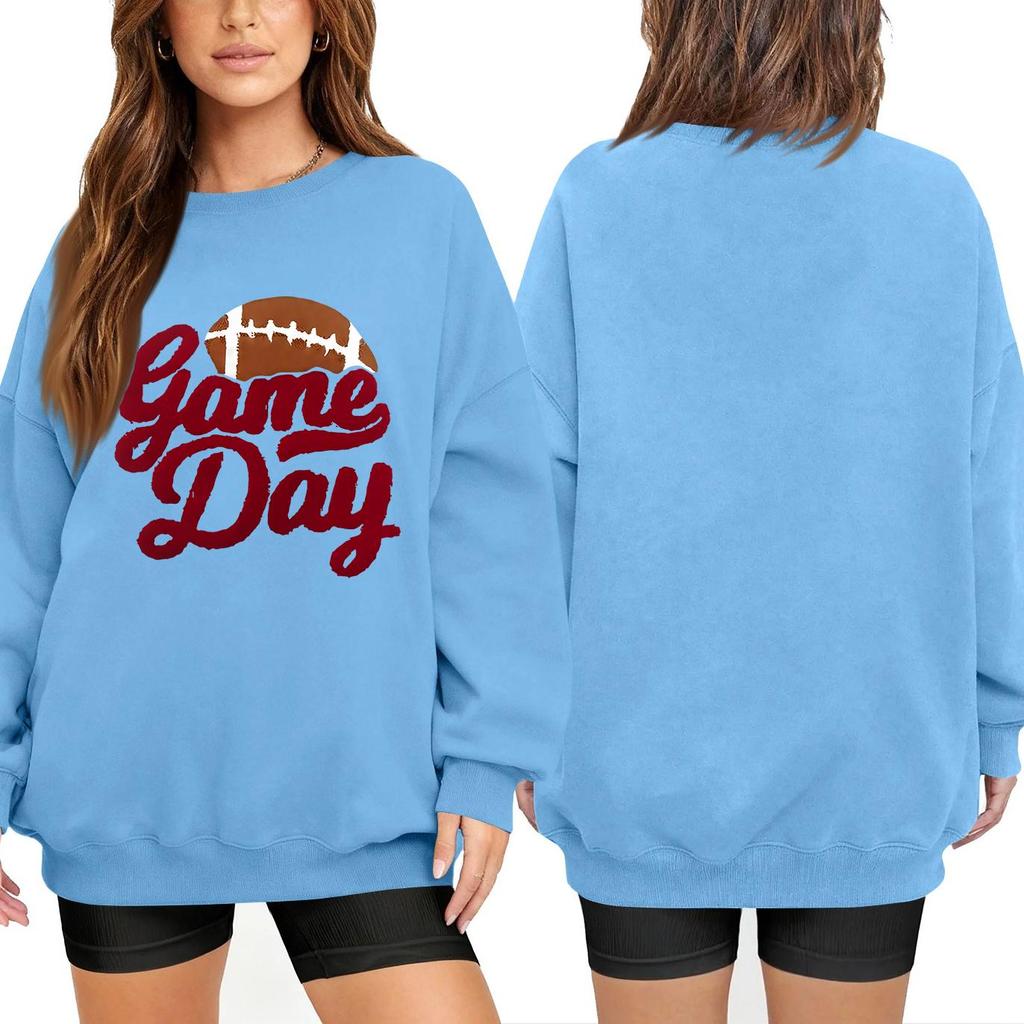 Unisex Lightweight Long Sleeve Neck Pullover Printed Sweatshirt