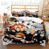 3D Pirnted Volleyball Haikyuu Duvet Cover Set Cartoon Kids Boys Bedding Set Bedclothes Girls Teens Quilt Cover Bed Linen Set