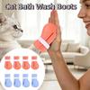 4PCS Anti-Scratch Cat Bath Wash Boots Soft Silicone Cat Foot Cover Pet Cat Shoes  Home Use