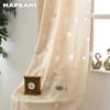 1 Stück NAPEARL Eleganter Blumen Jacquard Tüllvorhang für Schlafzimmer Wohnzimmer Fenster Heimdekoration