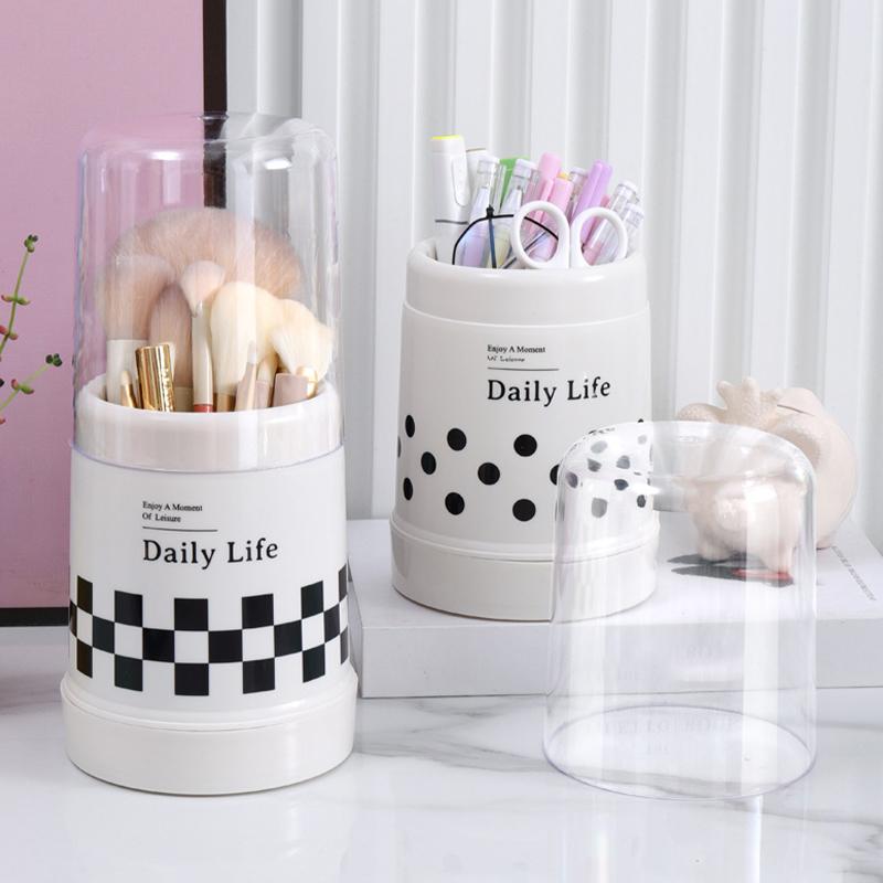 Seau à baguettes anti-poussière Porte-ustensiles avec drainage Organisateur pour baguettes, cuillères et fourchettes