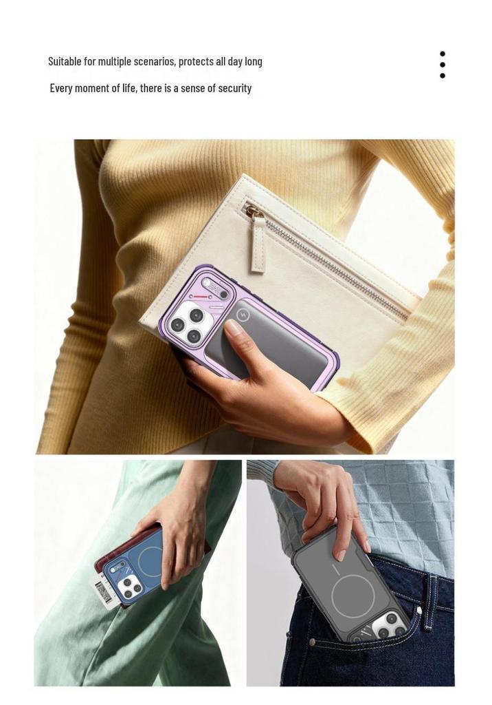 Magnetic Anti-Drop Phone Case for iPhone 13-17 Pro Max