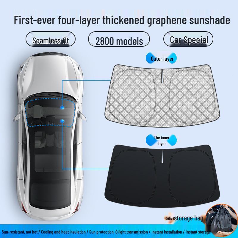 

AITO & Luxeed Car Windshield Sun Shade: 4-Layer Protection for M5-M9 & S7 Models 2023 AITO M9