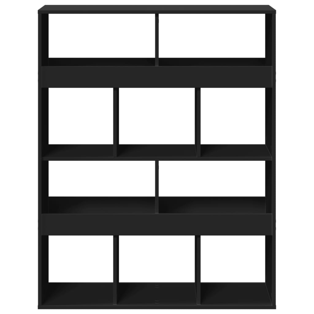 Bookshelf Black 100 X 33 X 125.5 Cm Engineered Wood