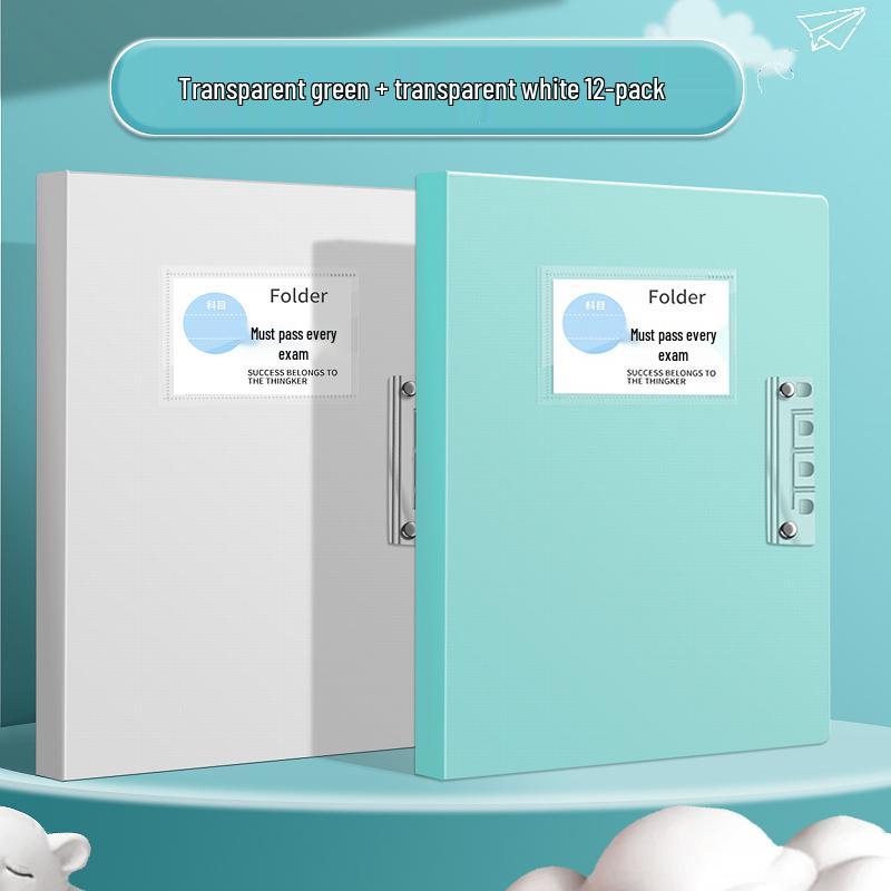 Exam Organizer Folder: Student Test Paper Data Book with Clipboard Loose-leaf for Elementary and Middle School