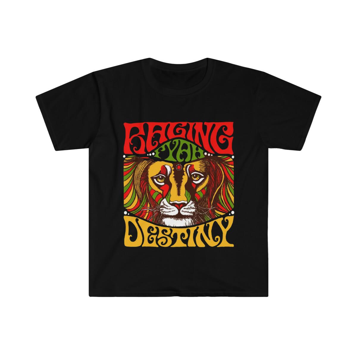 Unisex Cotton 100% Cotton T-shirt Mens Tees Top. Raging Fyah. Jamaica reggae music 3XL