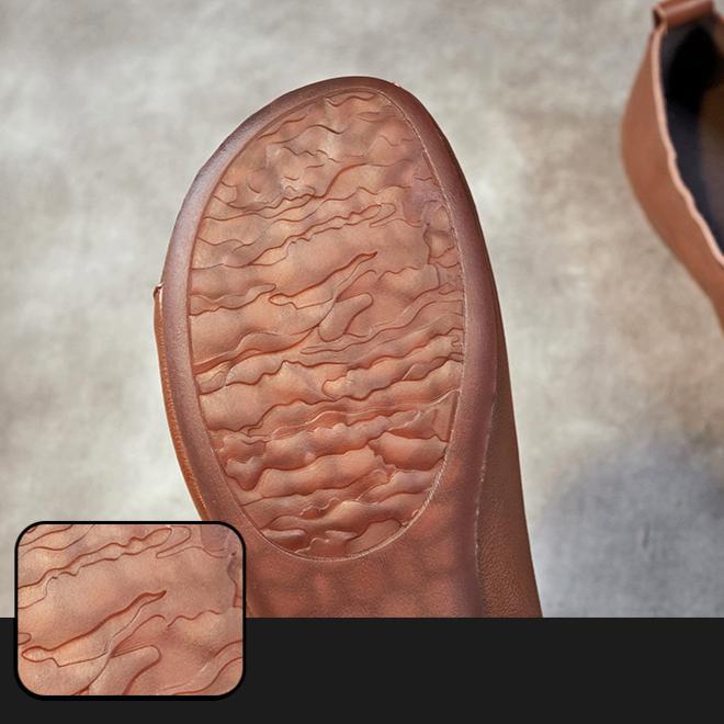 Women's Shoes Head Cowhide Leather Shoes Handmade Flat Shoes Single Shoes Leather Shoes