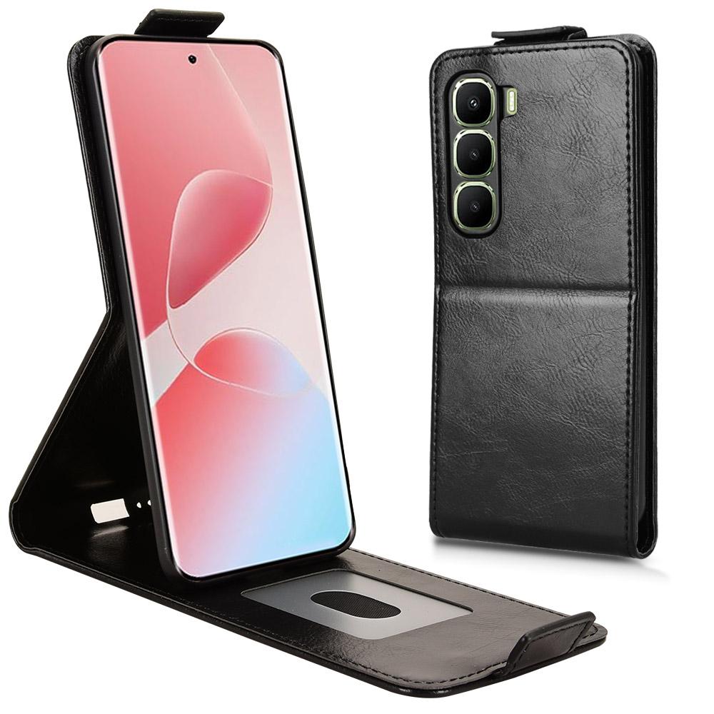 Pour Infinix Hot 60 Pro+ 4G Étui Support Fermoir Magnétique Rabat Vertical Cuir Housse de Téléphone avec Porte-Cartes