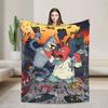 Bender Robot Fry Leela Cartoon Knitted Blanket Planet Express Flannel Throw for Bed Soft Warm Bedspread Portable