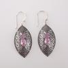 Rare Morganite Gemstone 925 Sterling Silver Jewelry Drop/Dangle Earrings 2.15" CE-20-4