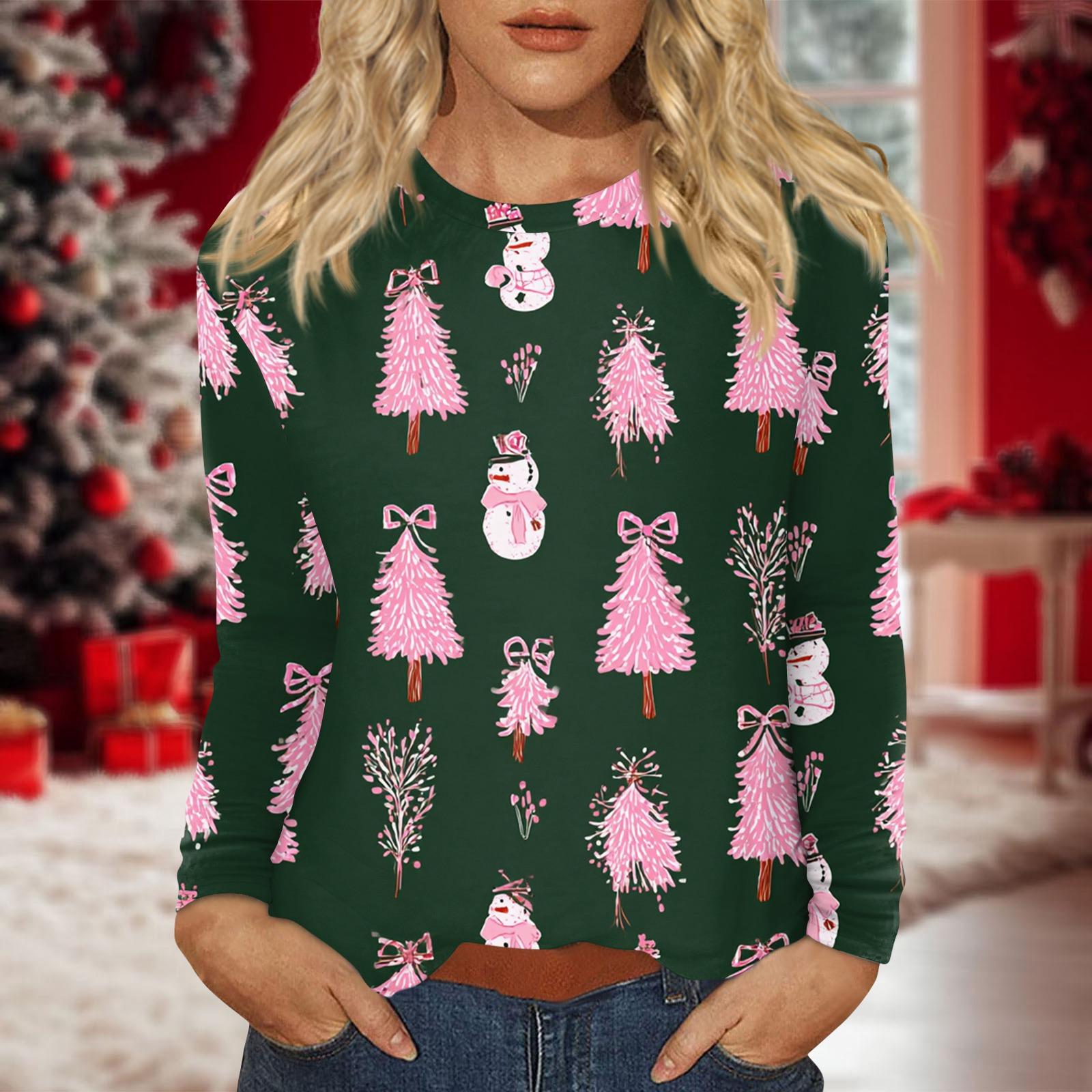 

Женский повседневный топ с длинным рукавом и принтом, с круглым вырезом XXL