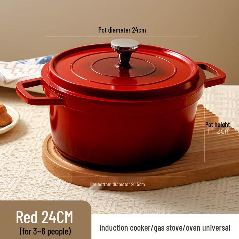 Qiwei Enamel Ceramic Non-Stick Stew Casserole Pot