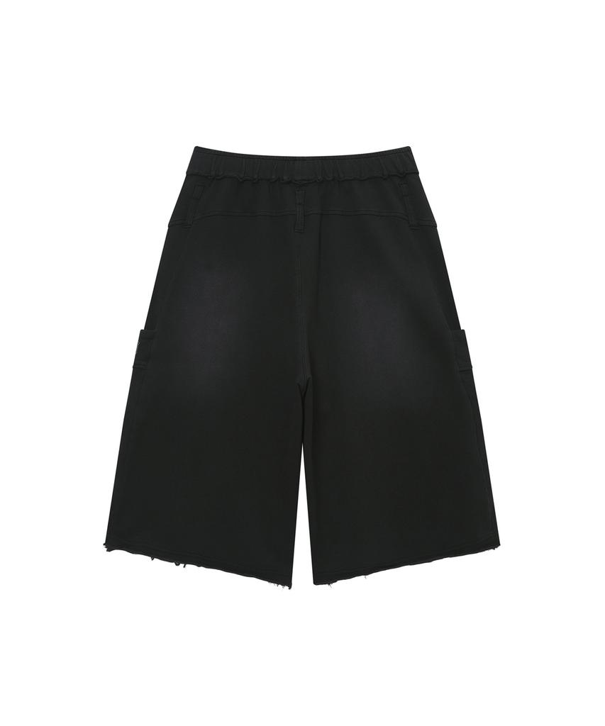 Syupeodeulai Women'S Washed Bermuda Sweatpants Black Sdflrcq48Blk