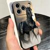 Black Horse Galloping Soft Phone Case for iPhone 16 16E 17 Air 15 Pro Max 14 Plus 13 Mini 11 12 7 Black Cover Back Shell