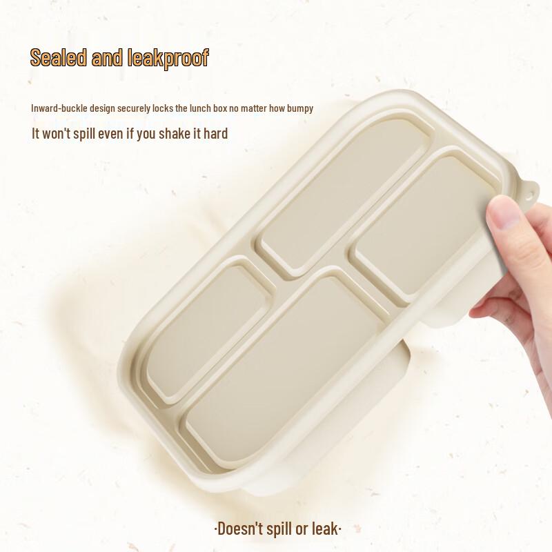 Biologisch abbaubare Einweg-Lunchbox mit 6 Fächern aus Maisstärke