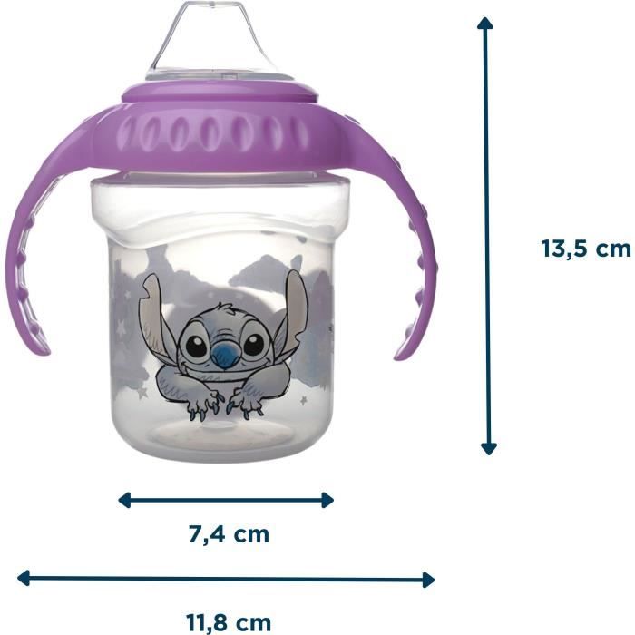 Cup with Handles - THERMOBABY - 250 Ml - Silicone Spout - Lilo &; Stitch