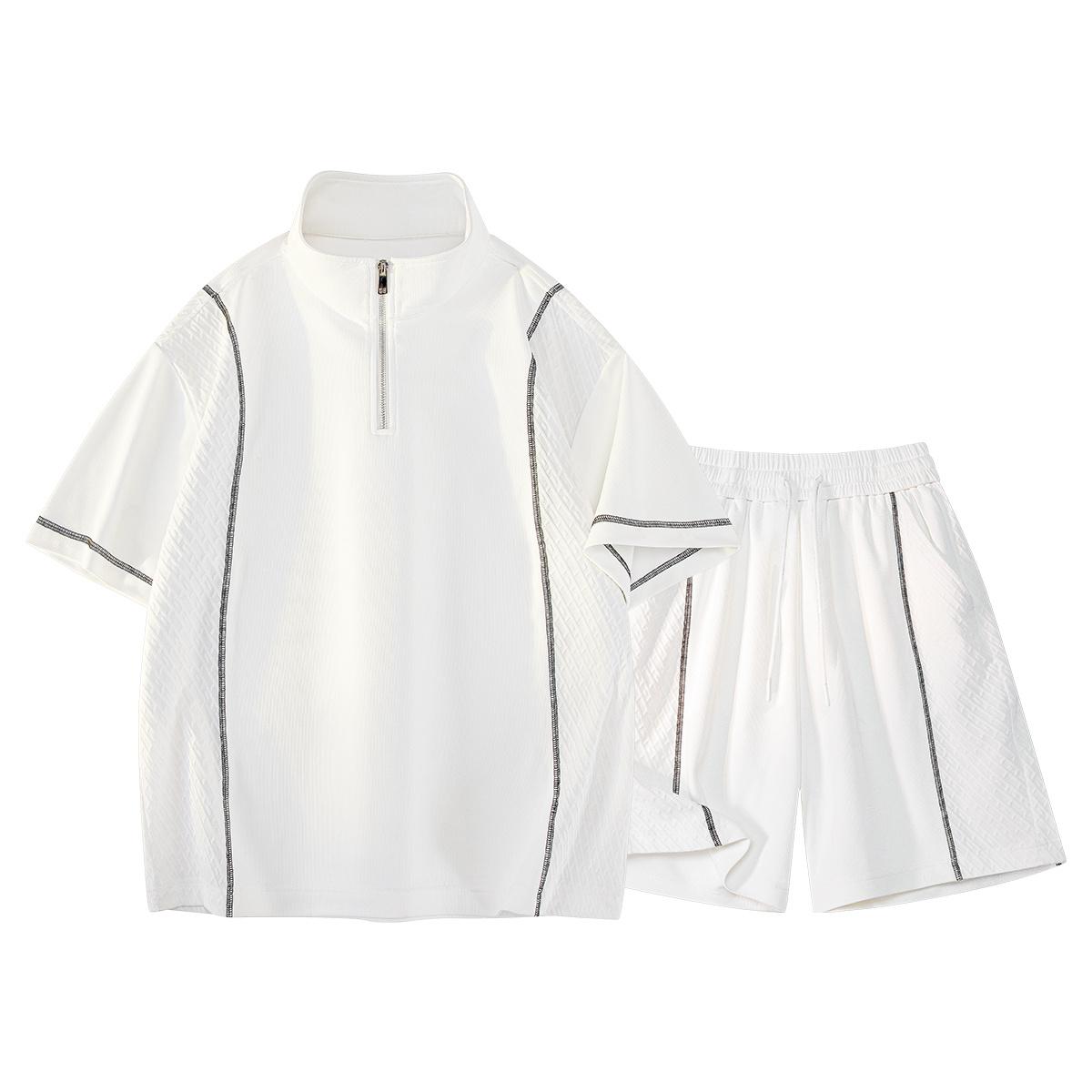 

Summer Casual Sports Set For Men, Summer Thin Loose Casual Two-piece Set XL білий