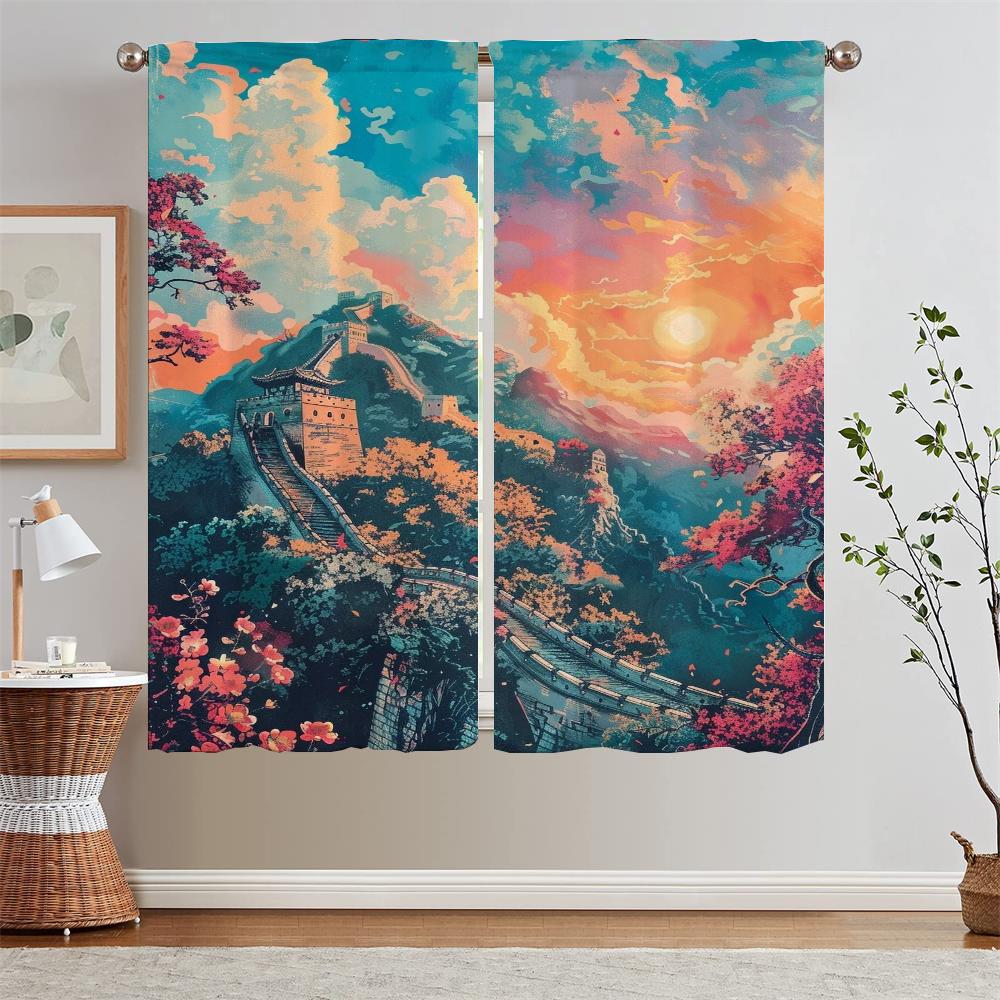 

Great Wall Современные Шторы для Гостиной Затемняющие Розовые Шторы Салон 2 Недорогие Части Бусины Подхваты Для Штор Слепые Кудри Тюль W50xH70cmx2pcs-CL